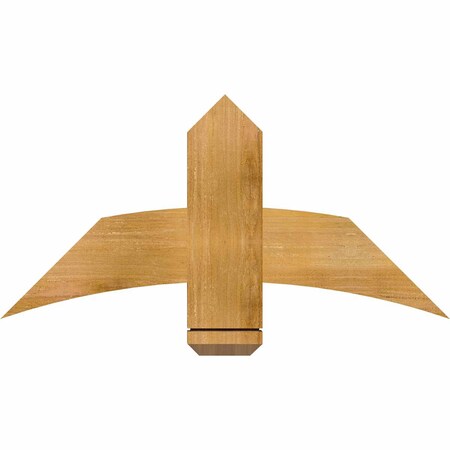 Ekena Millwork Bellingham Rough Sawn Timber Gable Bracket, Western Red Cedar, 36"W x 18"H x 2"D x 6"F, 12/12 Pitch GBW036X18X0206BEL00RWR